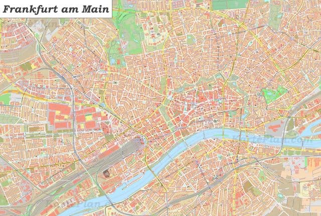 Frankfurt roads map