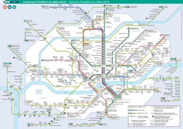 Frankfurt tram stations map